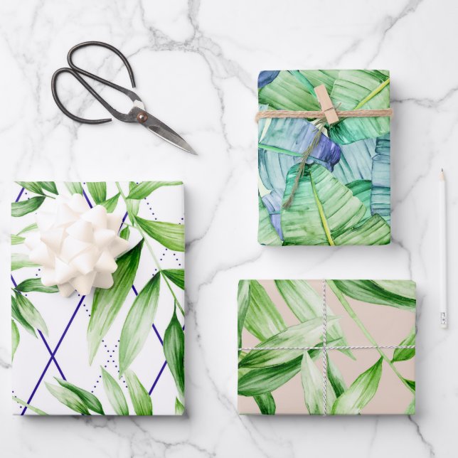 Motif de feuilles de palmier d'été tropical (Recto)