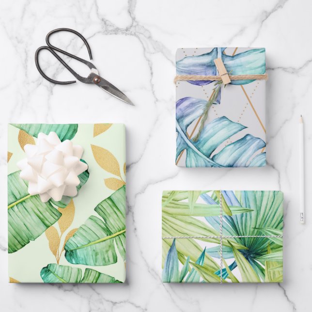 Motif de feuilles de palmier d'été tropical (Recto)