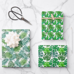 Motif de feuilles de palmier vert moderne