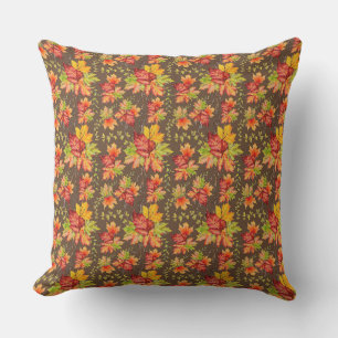 Motif de feuilles d'érable d'automne coussin extér