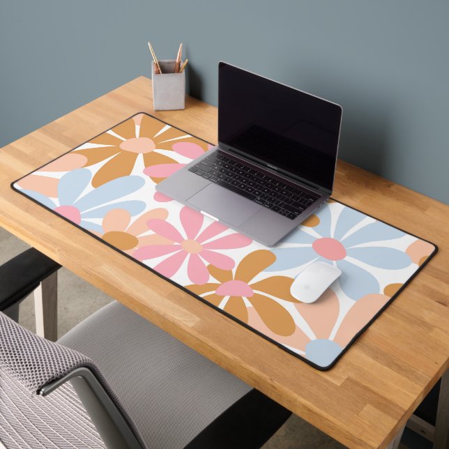 Motif de fleur de marguerite pastel rétro (Bureau 2)