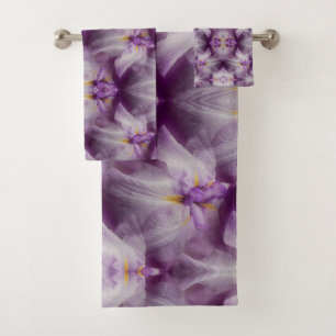 Motif de fleur d'iris japonais violet