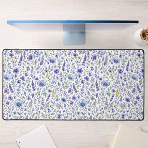 Motif de fleur sauvage aquarelle bleu violet