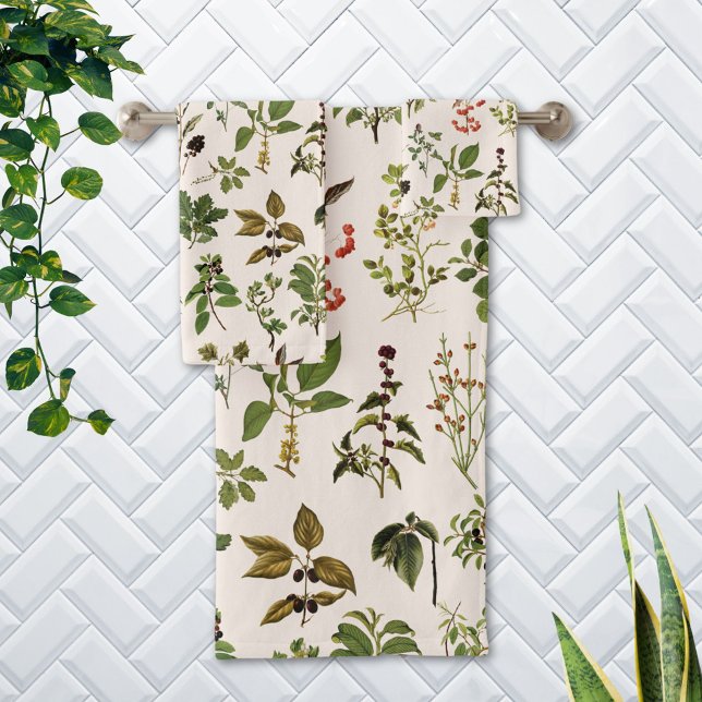 Motif de fleur sauvage vintage (In situ Bathroom wall)