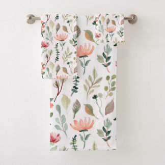 Motif de fleurs à l'aquarelle