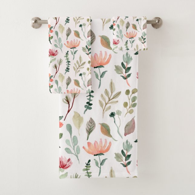 Motif de fleurs à l'aquarelle (En situation)