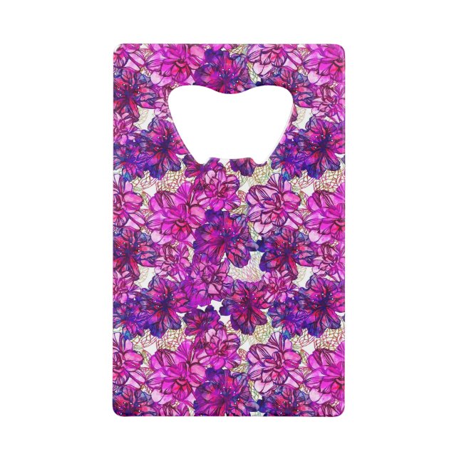 Motif de fleurs abstrait de rose et de pourpre (Devant)