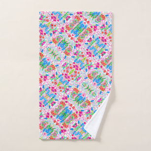 Motif de fleurs aquarelles colorées mignonnes