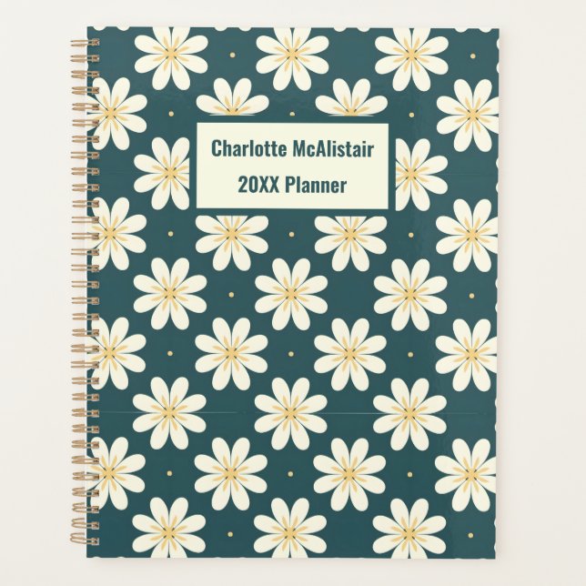 Motif de fleurs blanc et jaune (Devant)