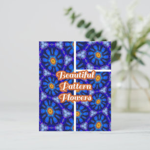 Motif de fleurs bleues abstraites