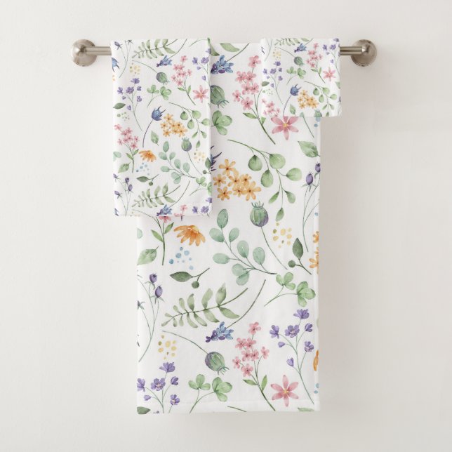 Motif de fleurs d'aquarelle (En situation)