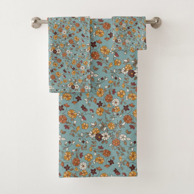 Motif de fleurs de Boho rétro (En situation)
