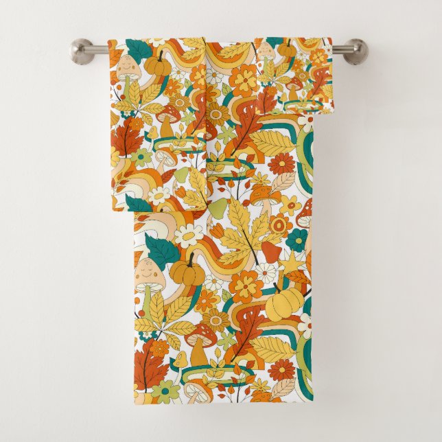 Motif de fleurs de champignons Super rétro (En situation)