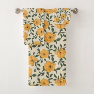 Motif de fleurs de crapaud orange