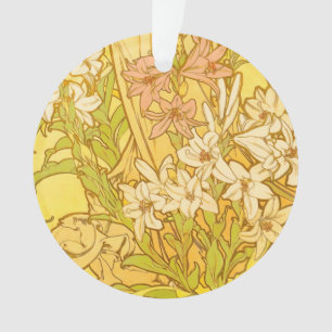 Motif de fleurs de lys d'Alphonse Mucha : Art nouv