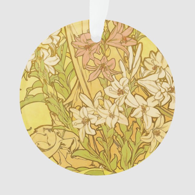 Motif de fleurs de lys d'Alphonse Mucha : Art nouv (devant)