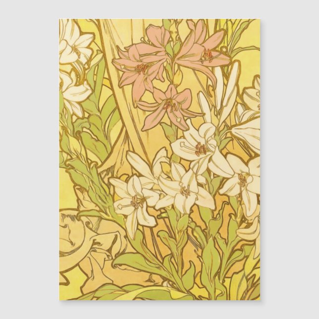 Motif de fleurs de lys d'Alphonse Mucha : Art nouv (Devant)