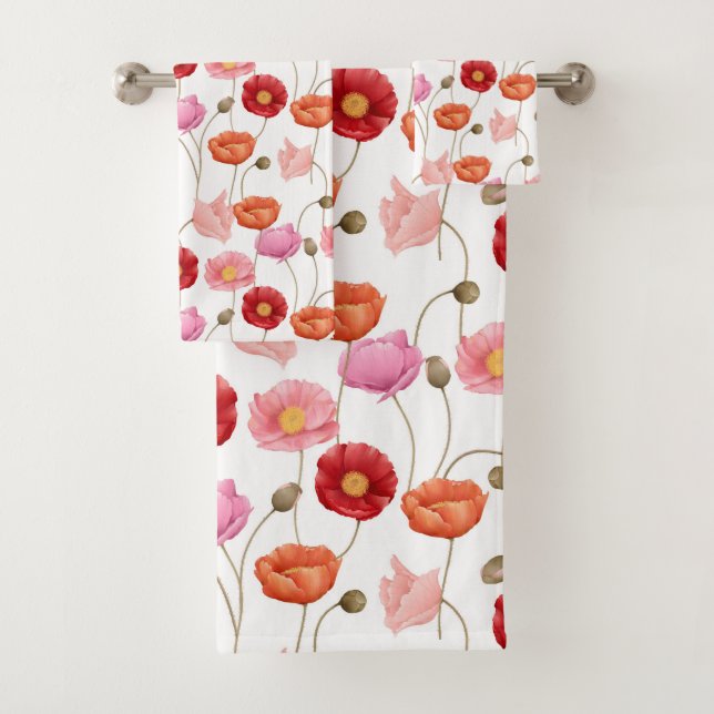 Motif de fleurs de pavots  (En situation)