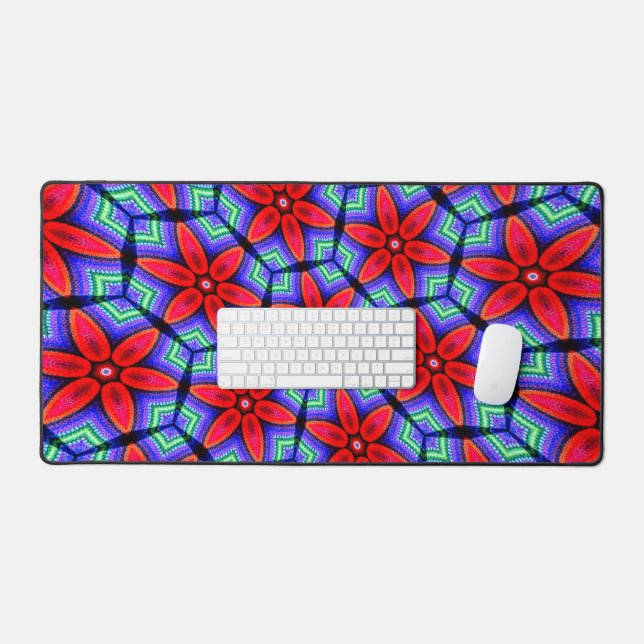 Motif de Fleurs de tissus rouges (Clavier et souris)