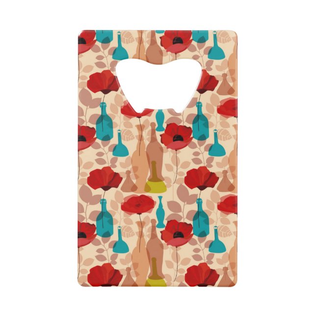 Motif de fleurs, de vases et de bouteilles (Devant)