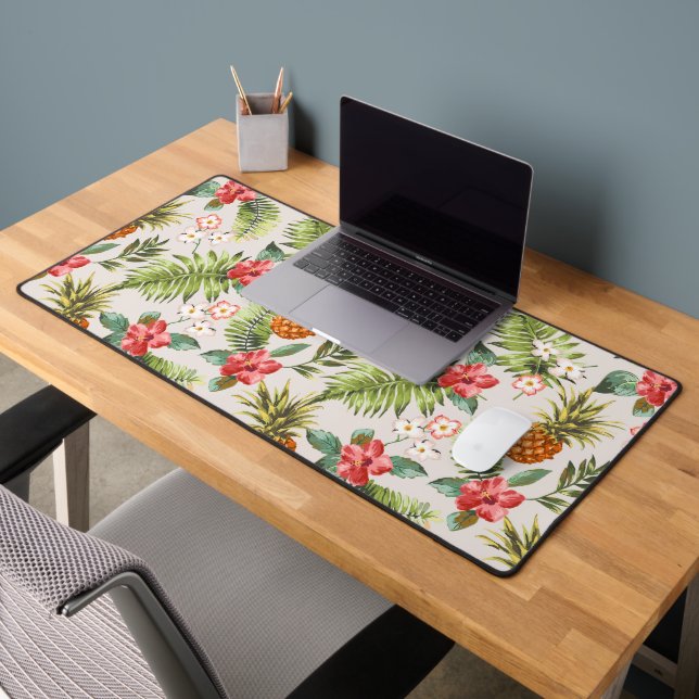 Motif de fleurs Feuilles à ananas tropicale (Bureau 2)