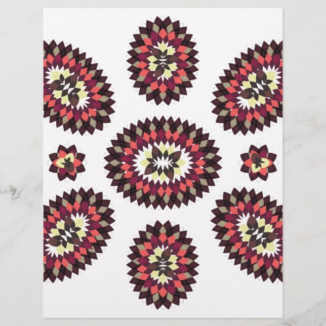 Motif de fleurs Mandala (Devant)