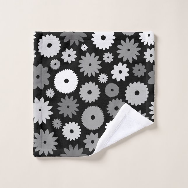 Motif de fleurs monochromes (Gant de toilette)