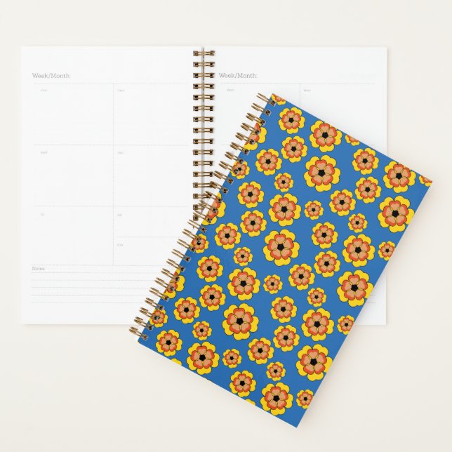 Motif de fleurs orange jaune (Devant avec enveloppe)