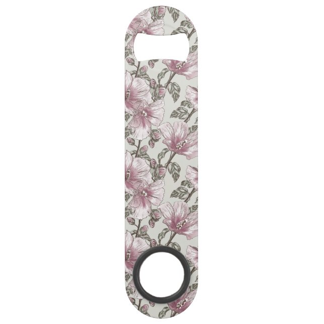 Motif de fleurs rose amorti de ketmie (Devant)