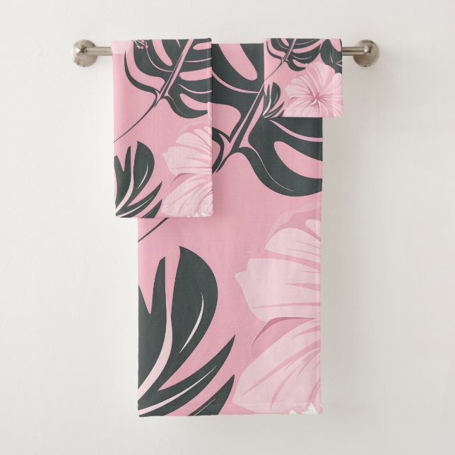 Motif de fleurs rose tropicale (En situation)