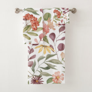 motif de fleurs rose vibrant, orange et jaune