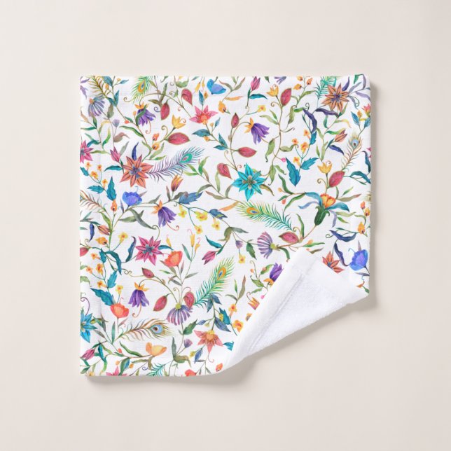 Motif de fleurs sauvages  (Gant de toilette)