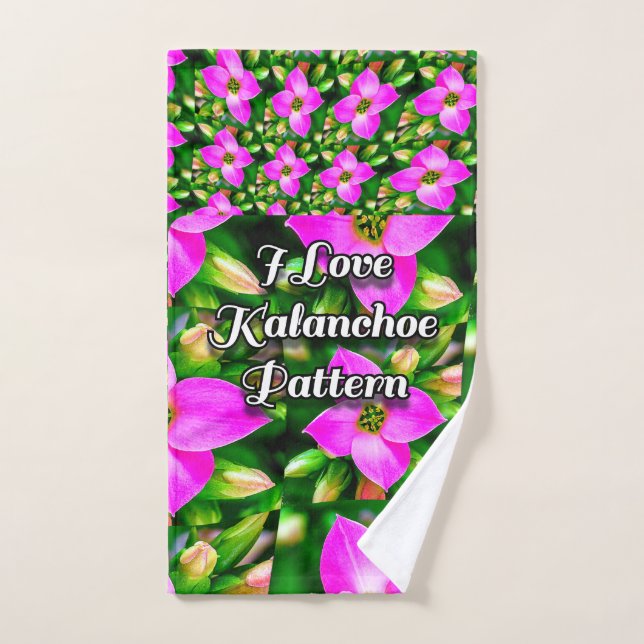 Motif de fleurs tropicales roses (Serviette à main)