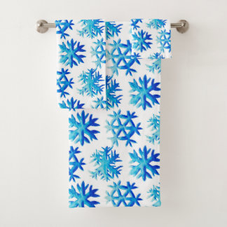 Motif de flocons d'eau bleu
