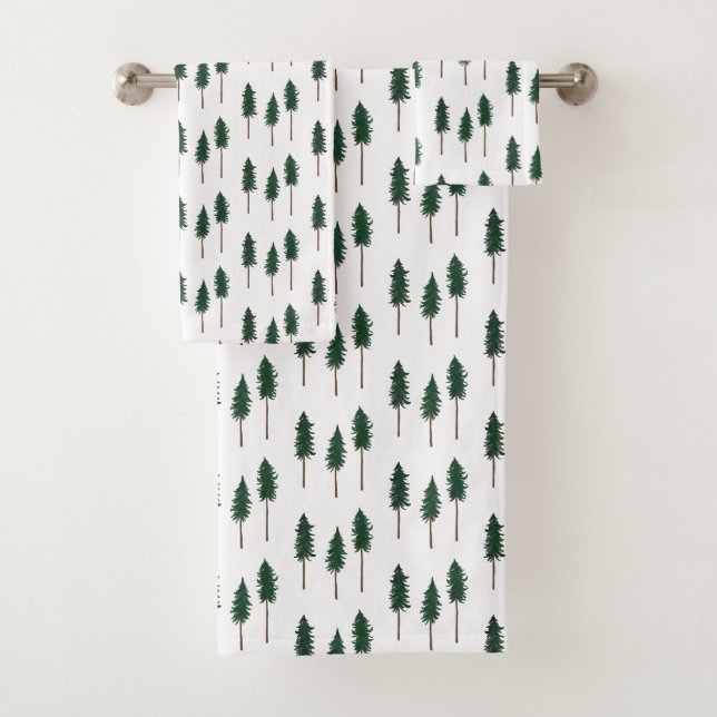 Motif de forêt de pins minimal (En situation)