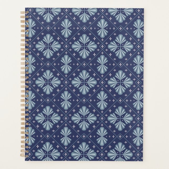 Motif de formes géométriques bleues  (Devant)