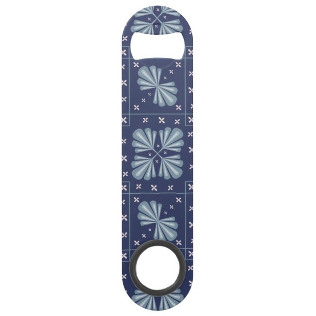 Motif de formes géométriques bleues  (Devant)
