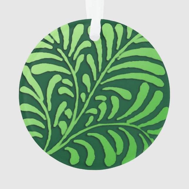 Motif de fougère Art Déco - nuances de vert (dos)