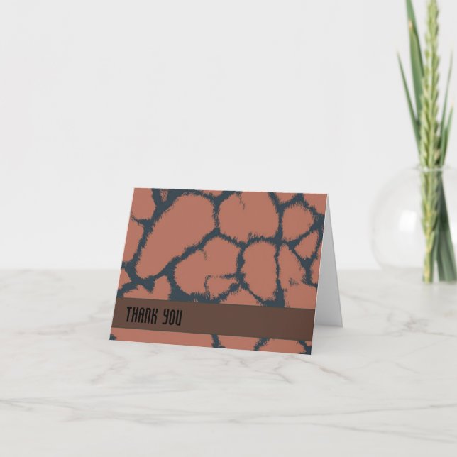 Motif de fourrure de girafe marron Merci (Devant)