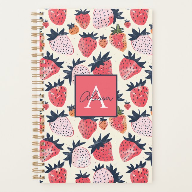 Motif de fraise personnalisé mignon (Devant)