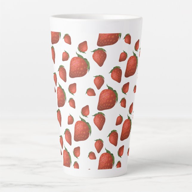 Motif de fraise simple latte Mug (Devant)