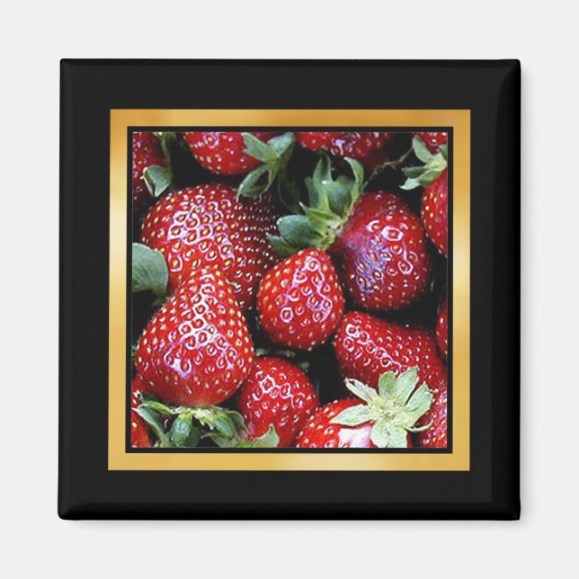 Motif de fraises Artwork ou aimant photo (Devant)