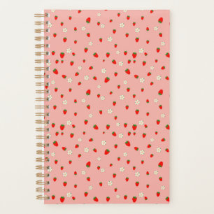 Motif de fraises et de fleurs