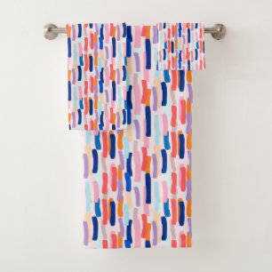 Motif de frappe de pinceau coloré