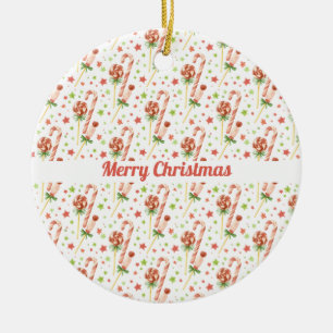 Motif de friandises de Noël Ornement personnalisé