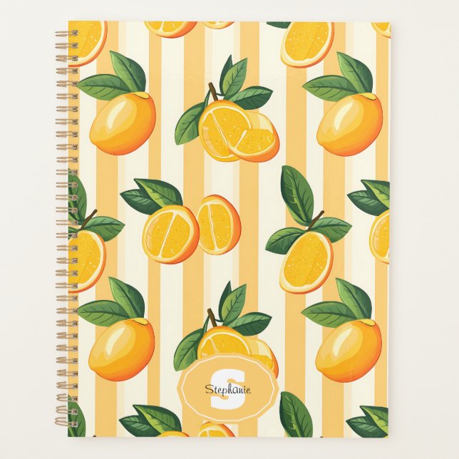 Motif de fruits d'agrumes avec Feuilles verts (3) (Devant)