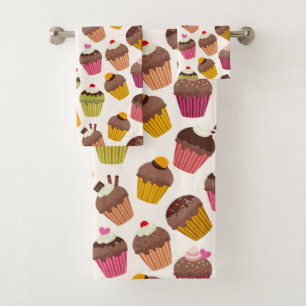 Motif de gâteau, Motif de muffin, Chocolat, Coeurs