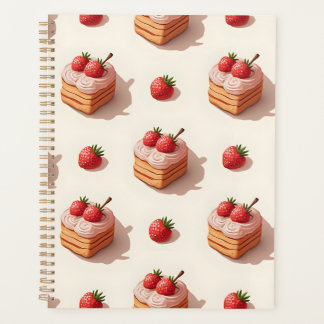 Motif de gâteaux fraises Planificateurs