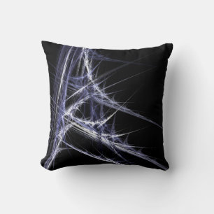 Motif de gel fractal Coussin noir violet