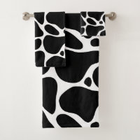Motif de girafe abstraite noir et blanc